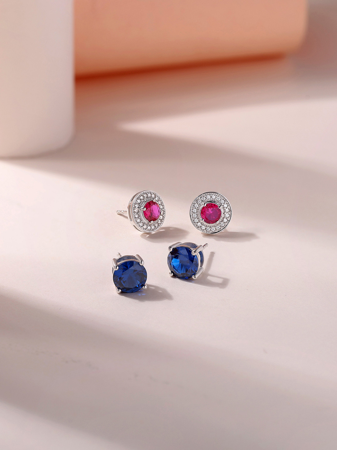 Ornate Jewels 925 Silver Ring & Earring Combo Set