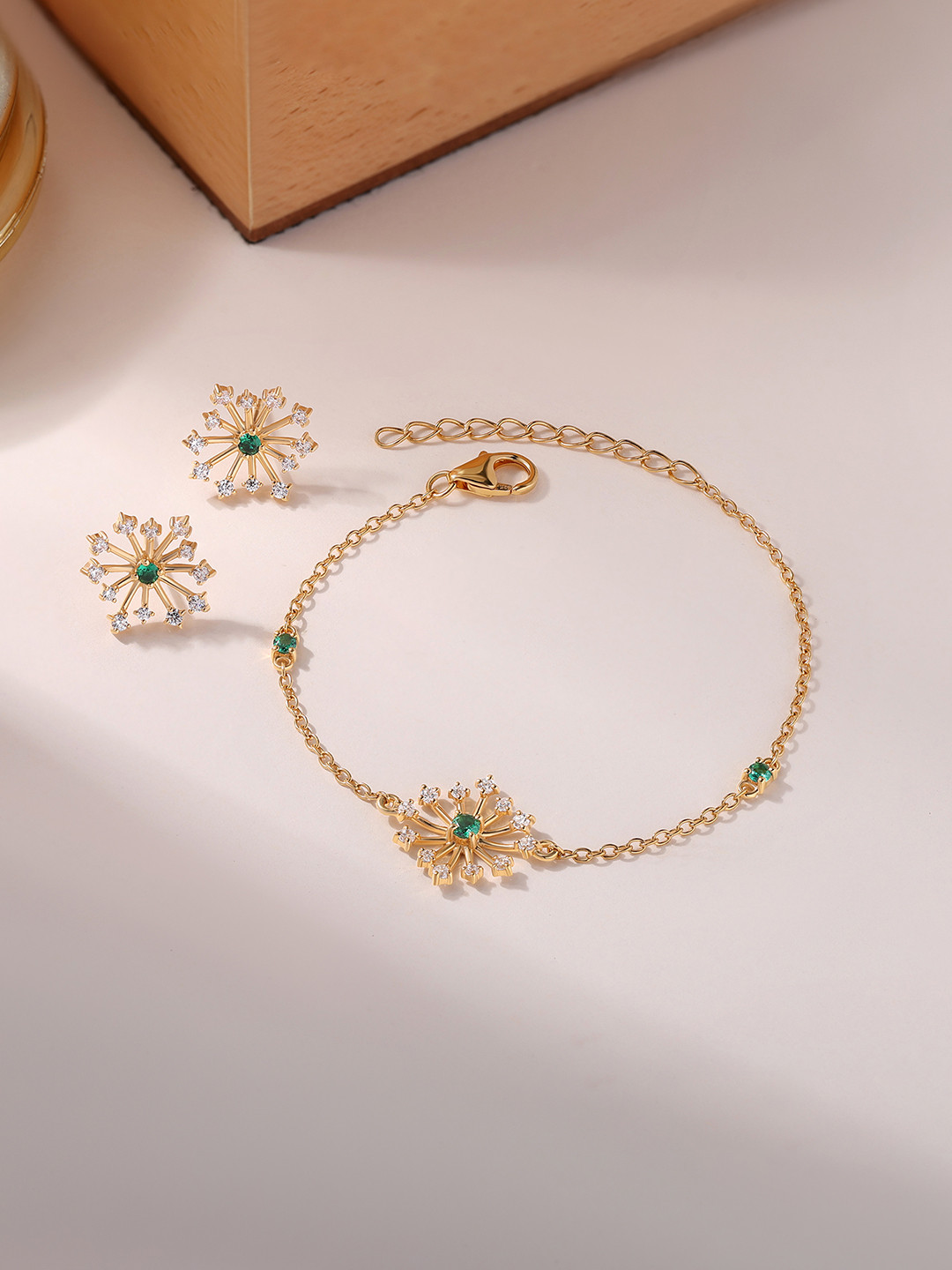 Ornate Jewels Bracelet & Earring Combo Set