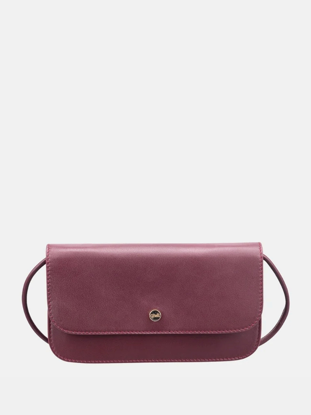 GIOIA Women Wine Leather Pauline Mini Crossbody Bag