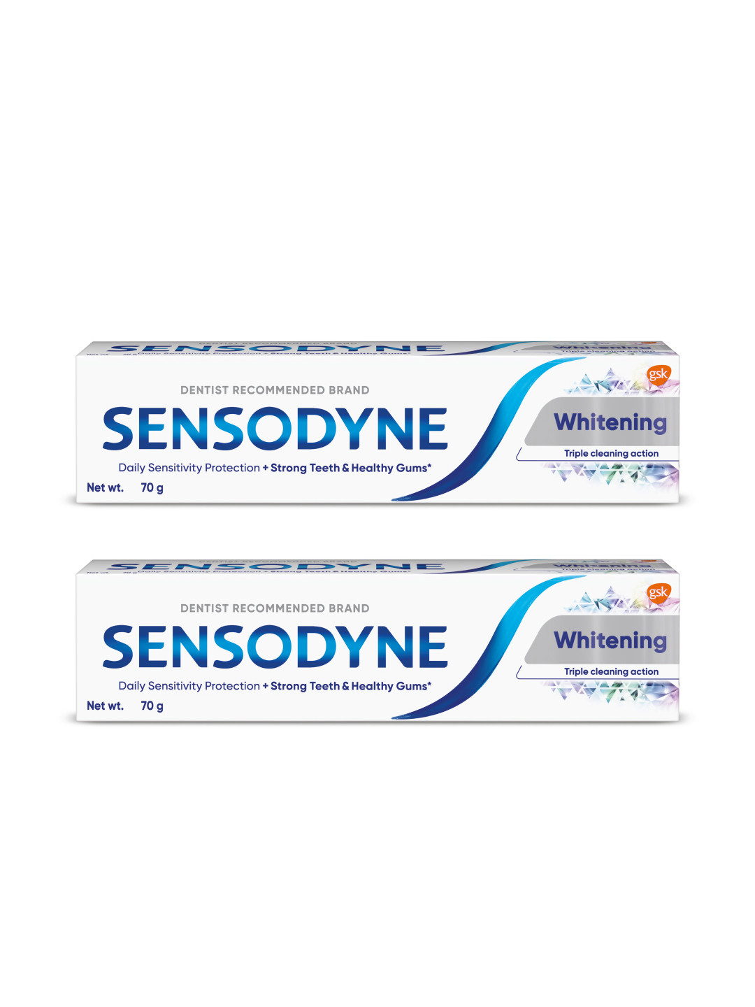 Sensodyne Set of 2 Whitening Toothpaste To Restore Natural Whiteness - 70 g each
