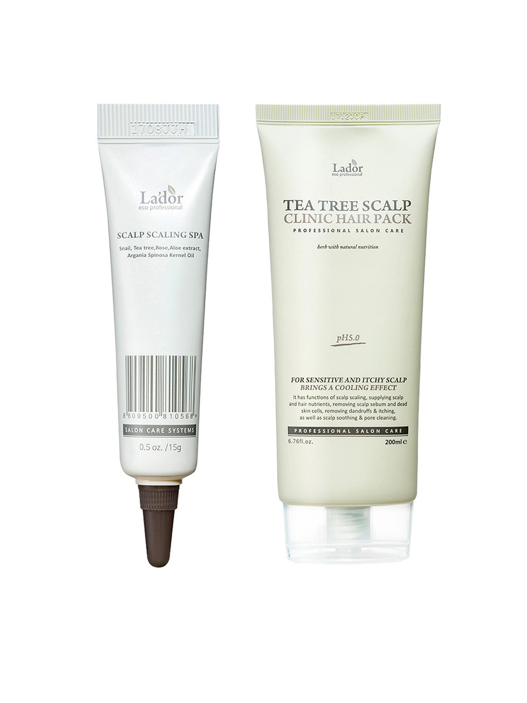 Lador Set of Tea Tree Scalp Clinic Hair Pack 200ml & Scalp Scaling Spa 15g