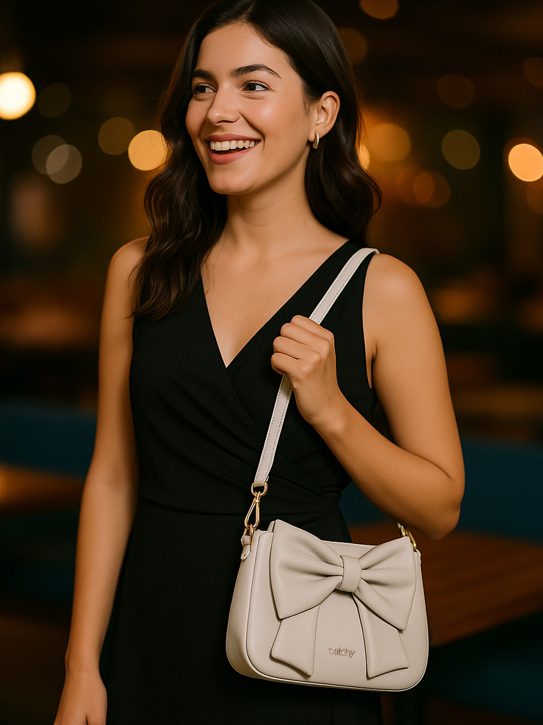 CATCHY Textured Structured Sling Bag