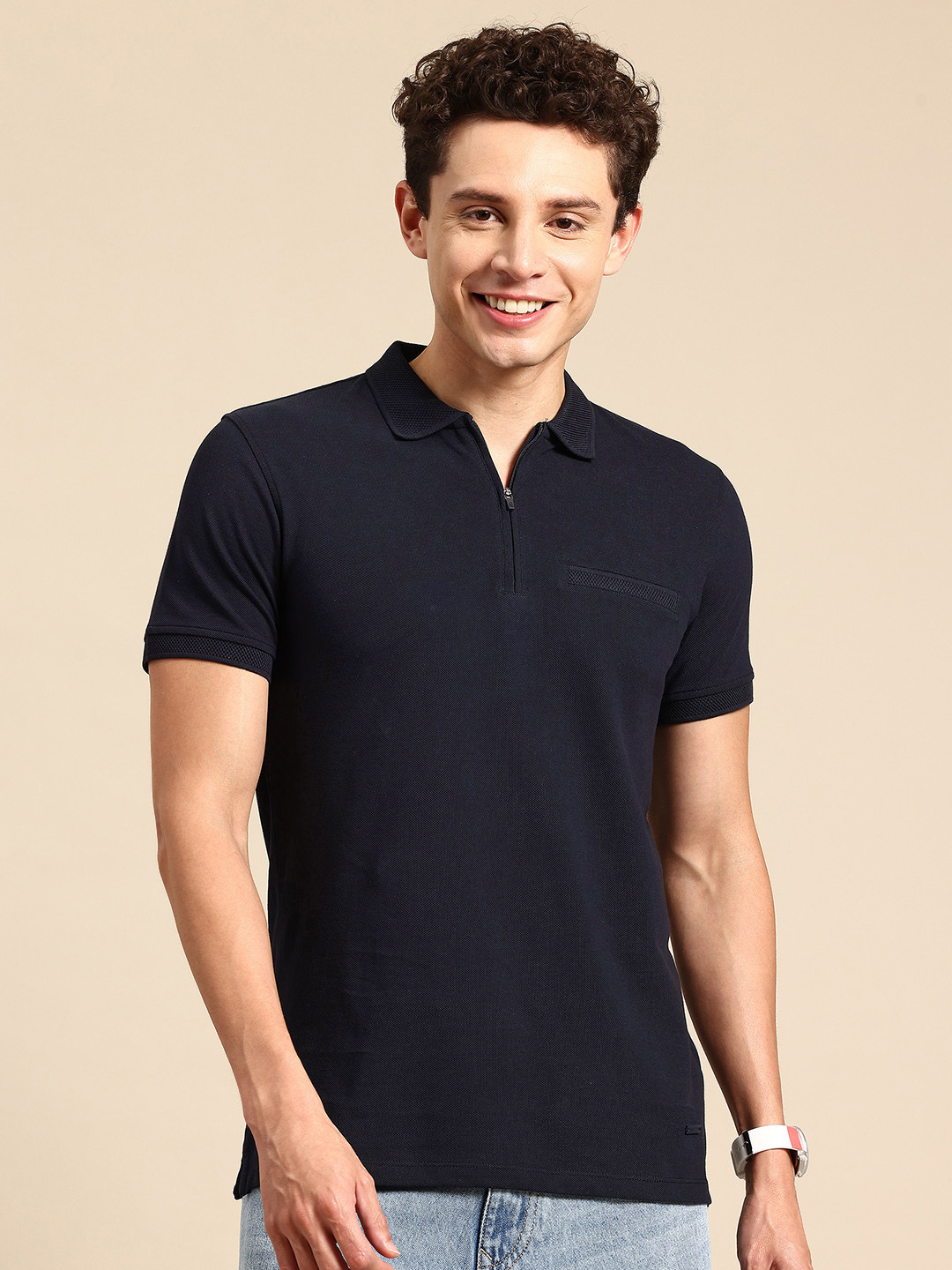 United Colors of Benetton Pure Cotton Polo Collar T-shirt