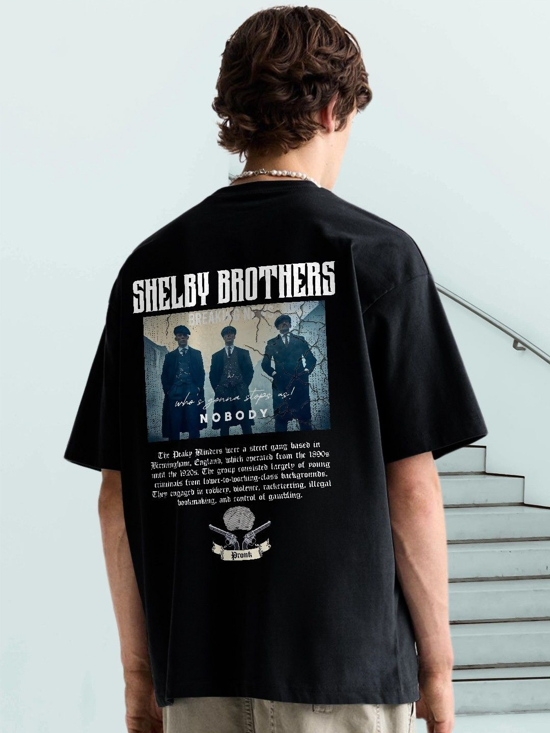 PRONK Shelby Brothers Photographic Oversized T-shirt