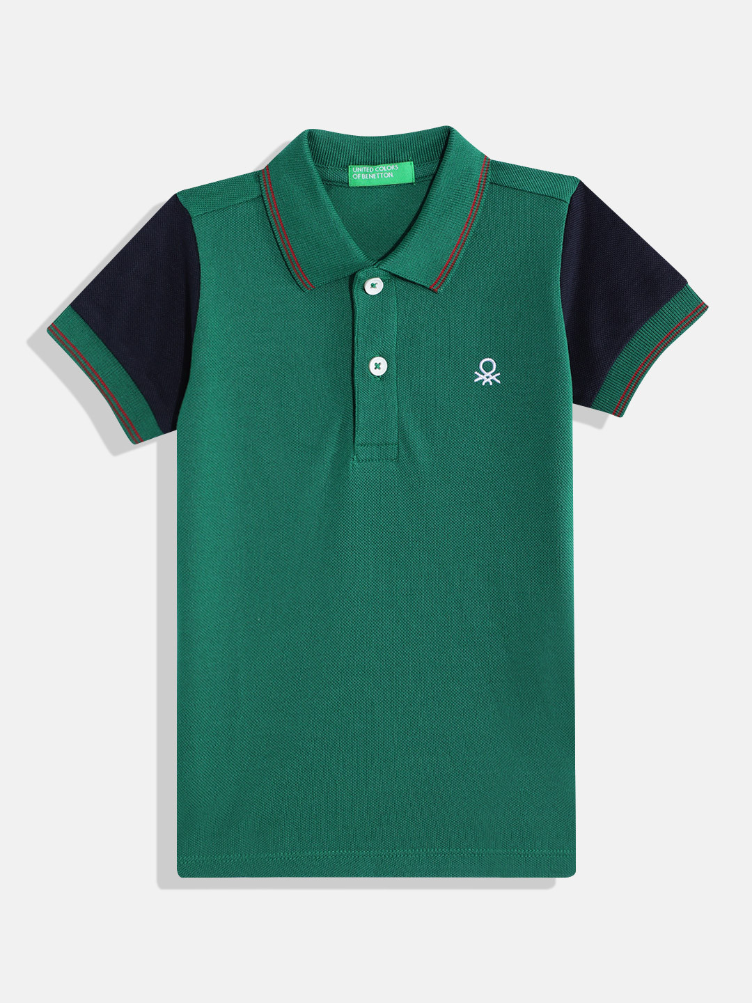 United Colors of Benetton Boys Polo Collar Pure Cotton T-shirt