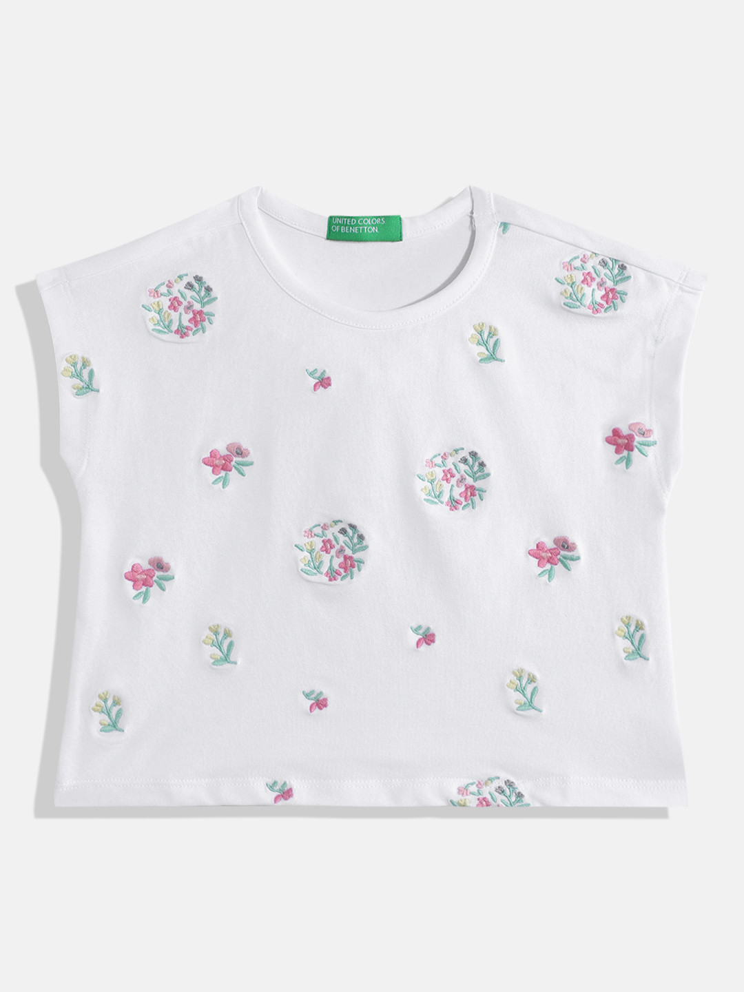 Girls Floral Embroidered Boxy Top 5