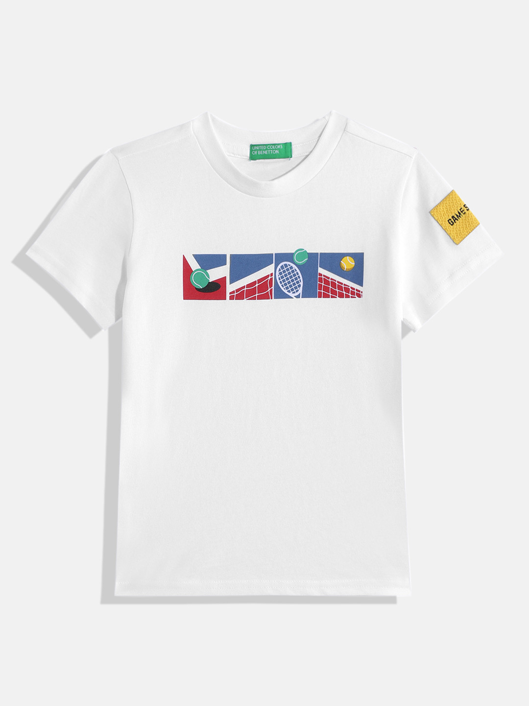 United Colors of Benetton Boys Pure Cotton Graphic Printed T-shirt
