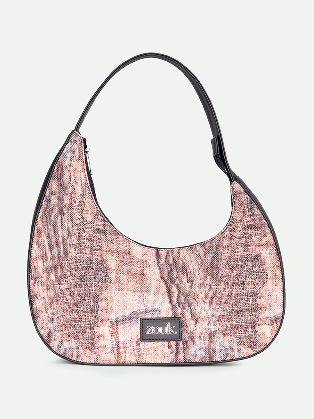 Alt by Zouk  Printed Half Moon Shoulder Bag