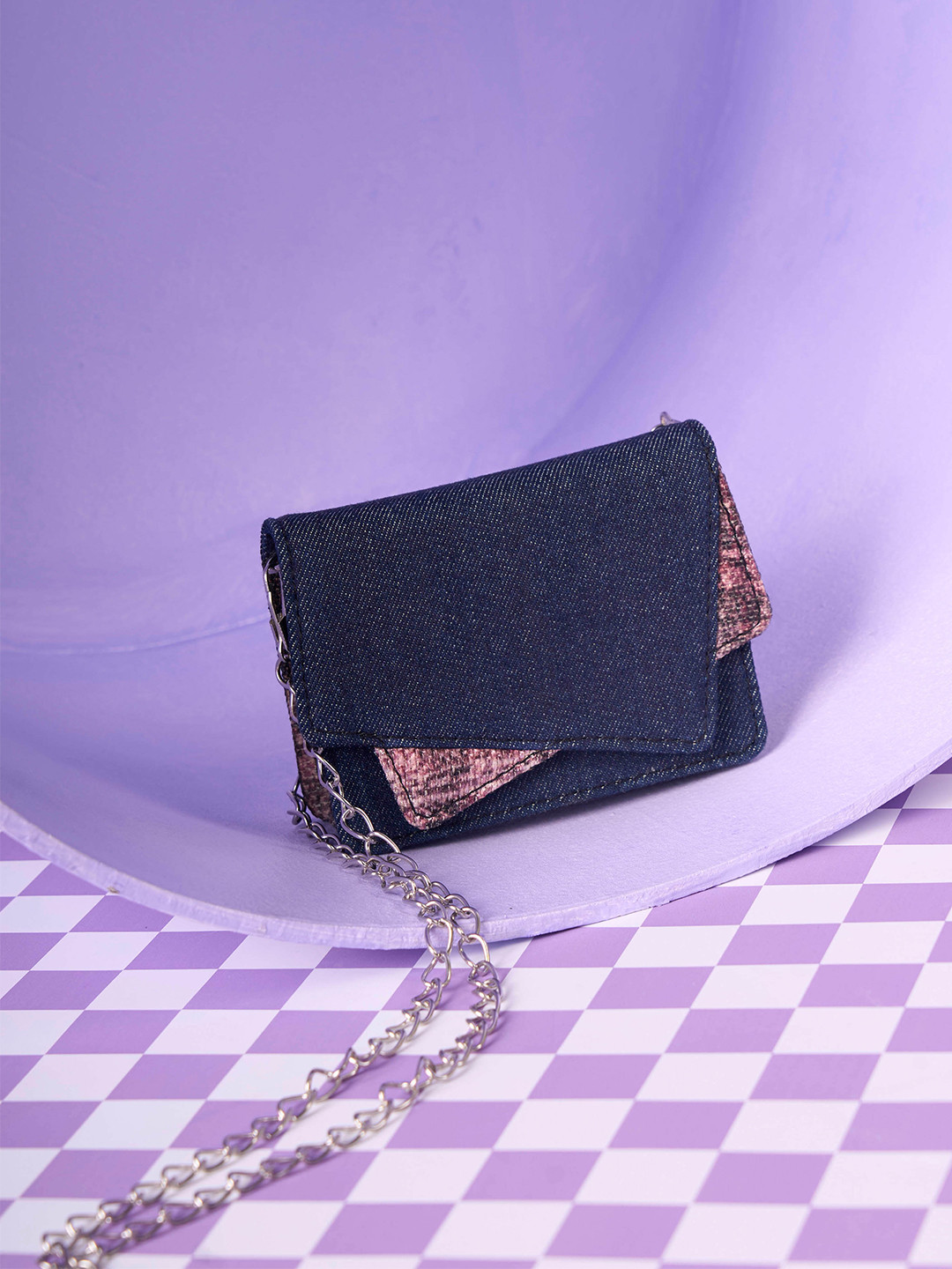 Alt by Zouk  Cashmere Noir Self Design One Handle Sling Bag