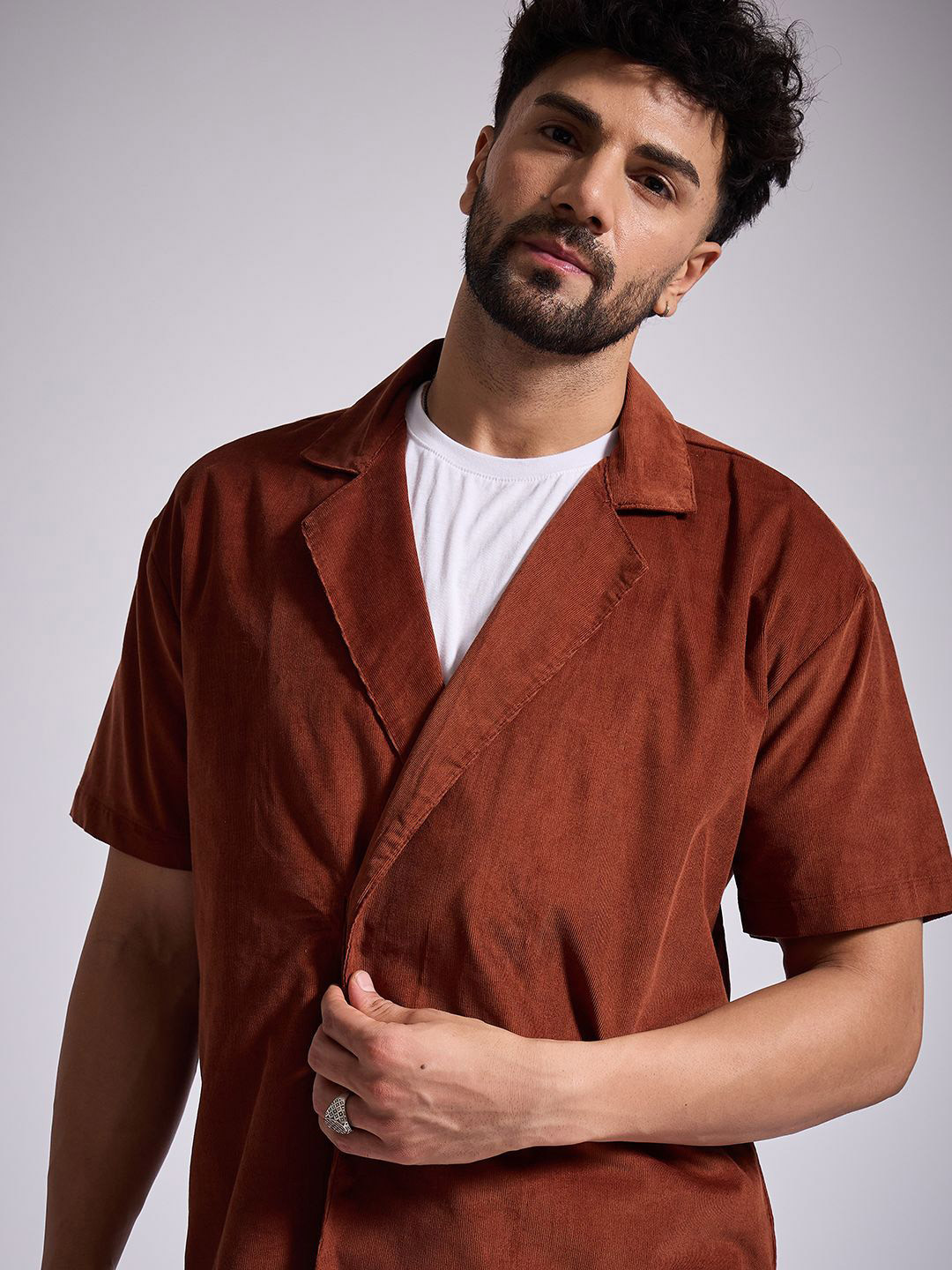 FUGAZEE Cuban Collar Cotton Casual Shirt