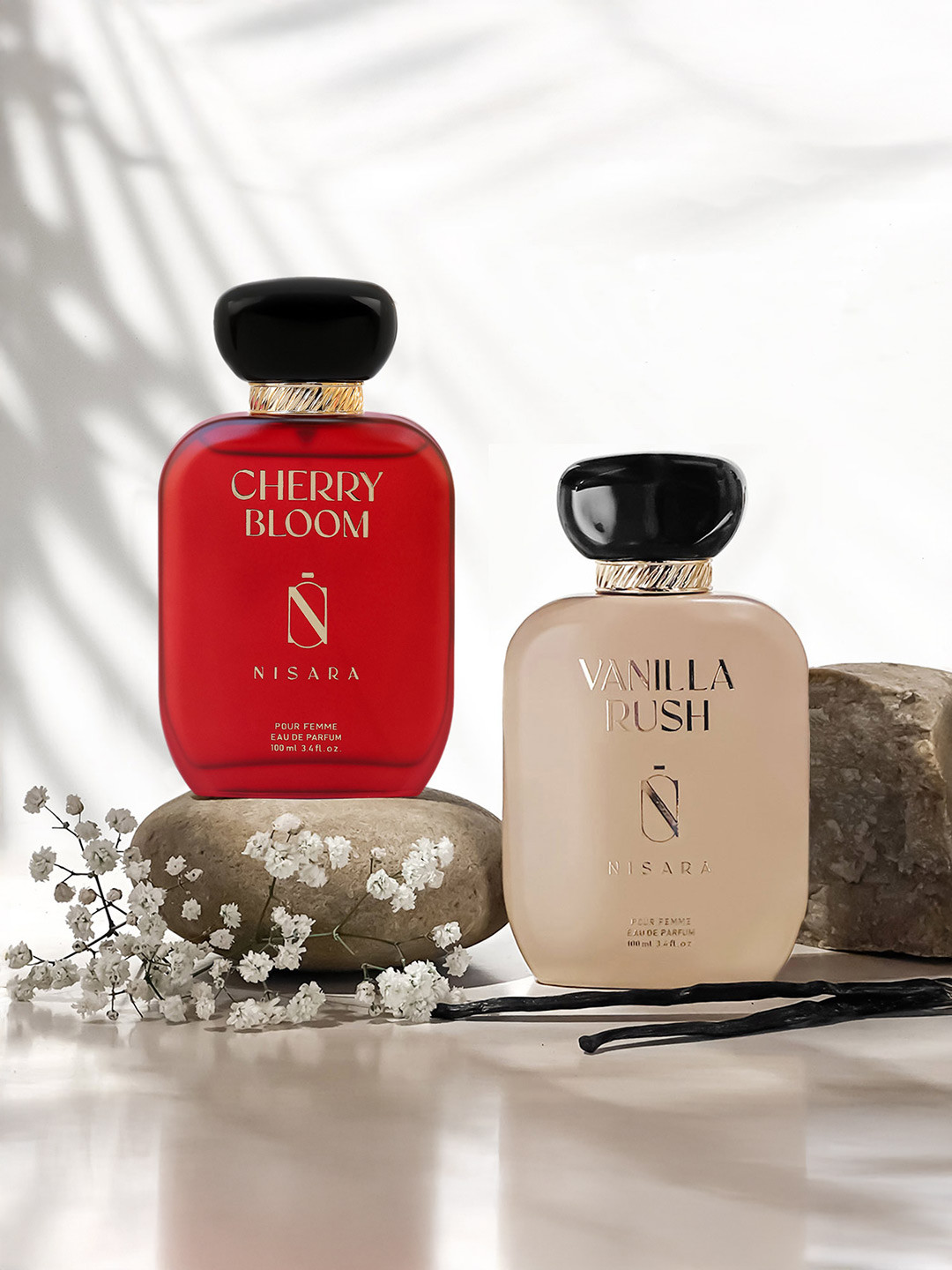 NISARA Set of 2 Women Vanilla Rush & Cherry Bloom Eau De Parfum - 100 ml Each