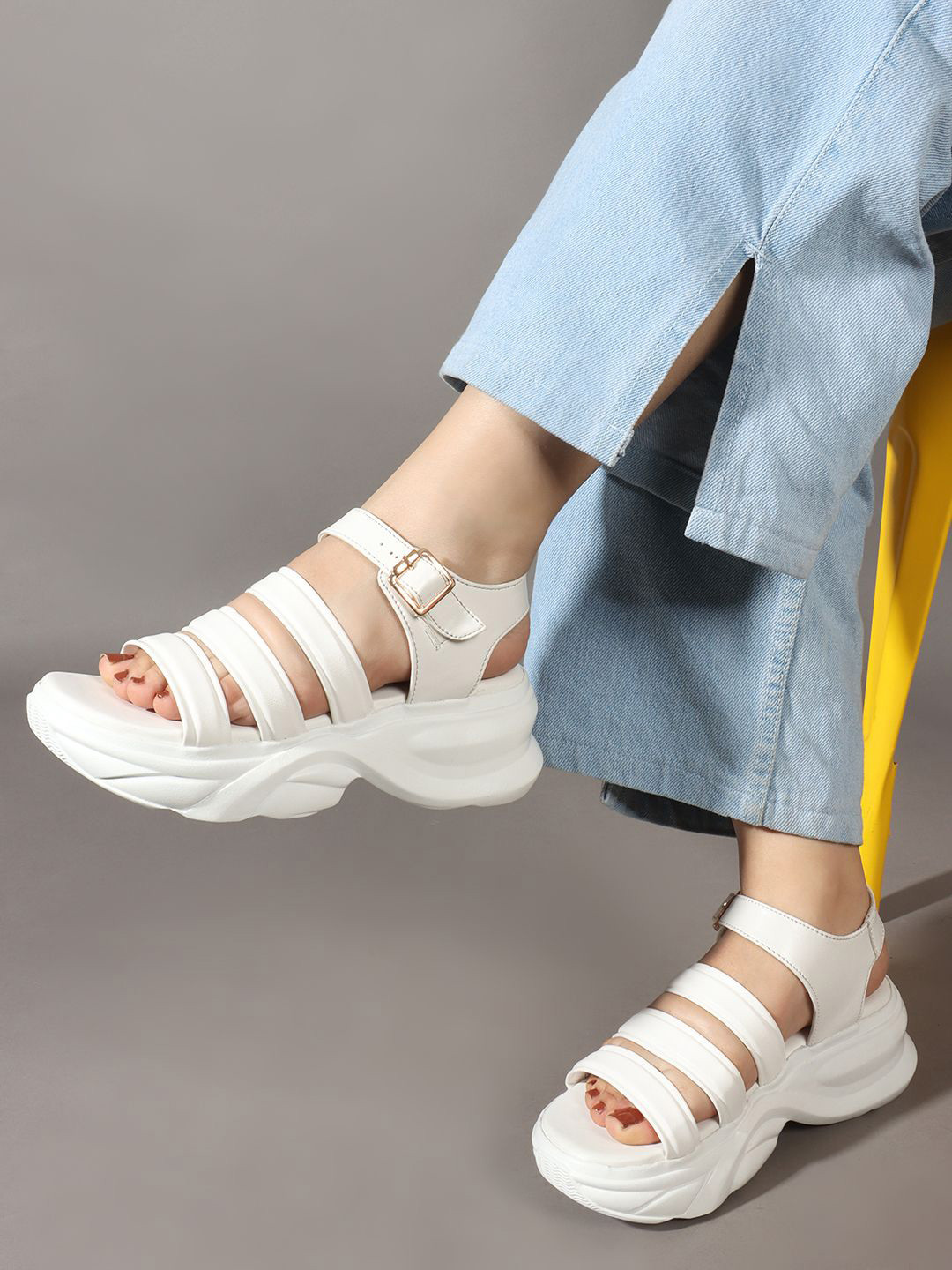 TRYME Women Comfort Platform Heels