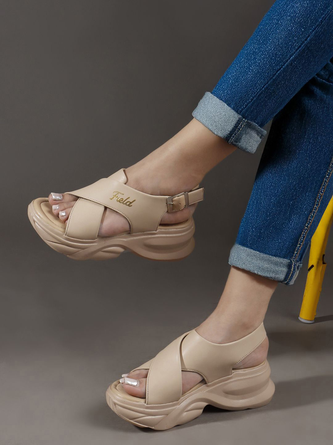 TRYME PU Platform Sandals