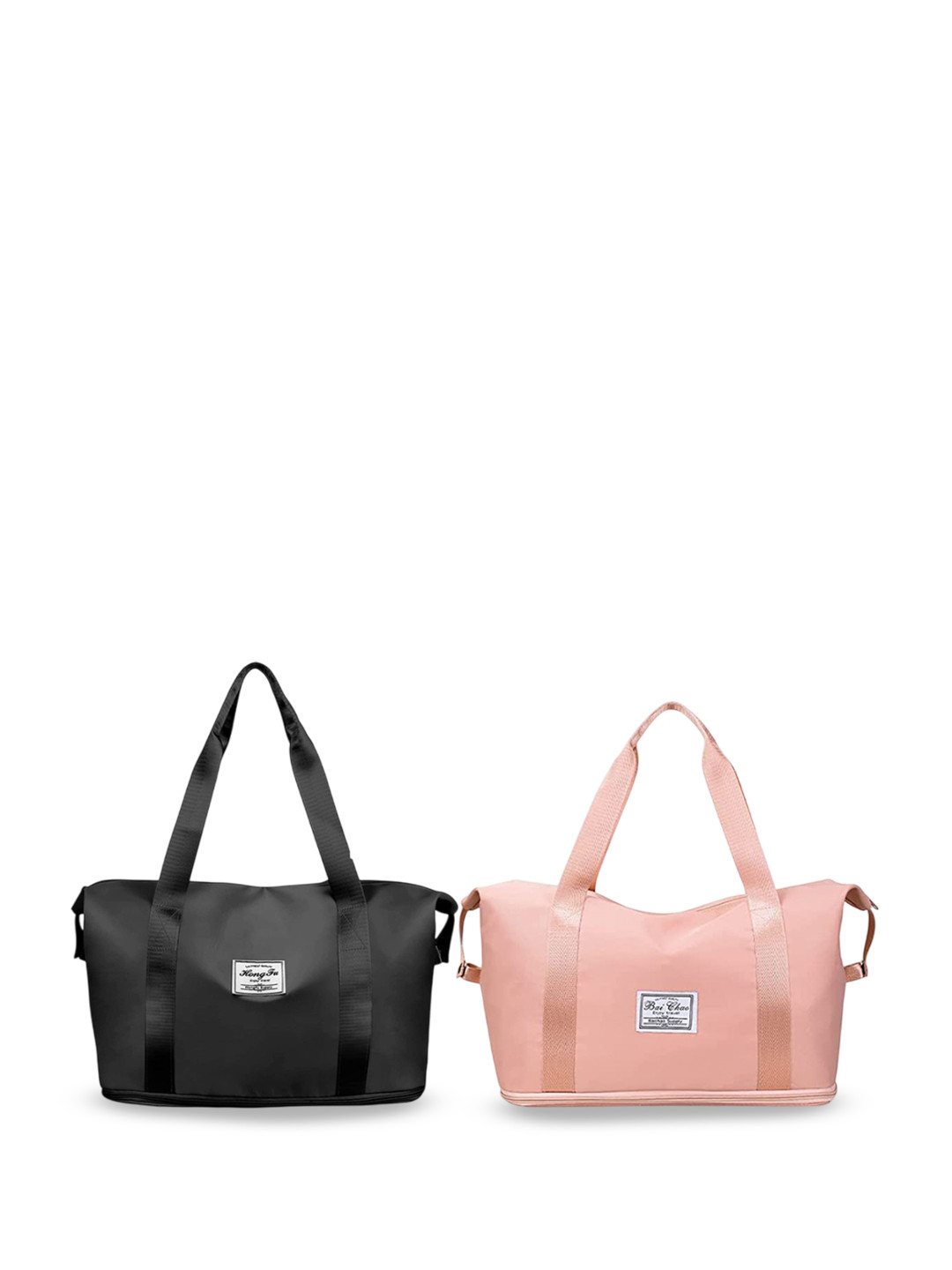 Vicharan Unisex Black & Pink Medium Casual Combo Duffel Bag