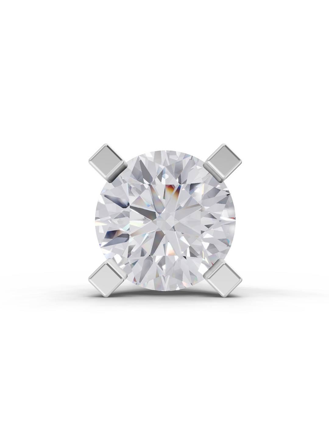 Sparkles Women 14 Kt Hallmarked Gold Lab Grown 0.10 CT Diamond Nosepin 0.26 gm