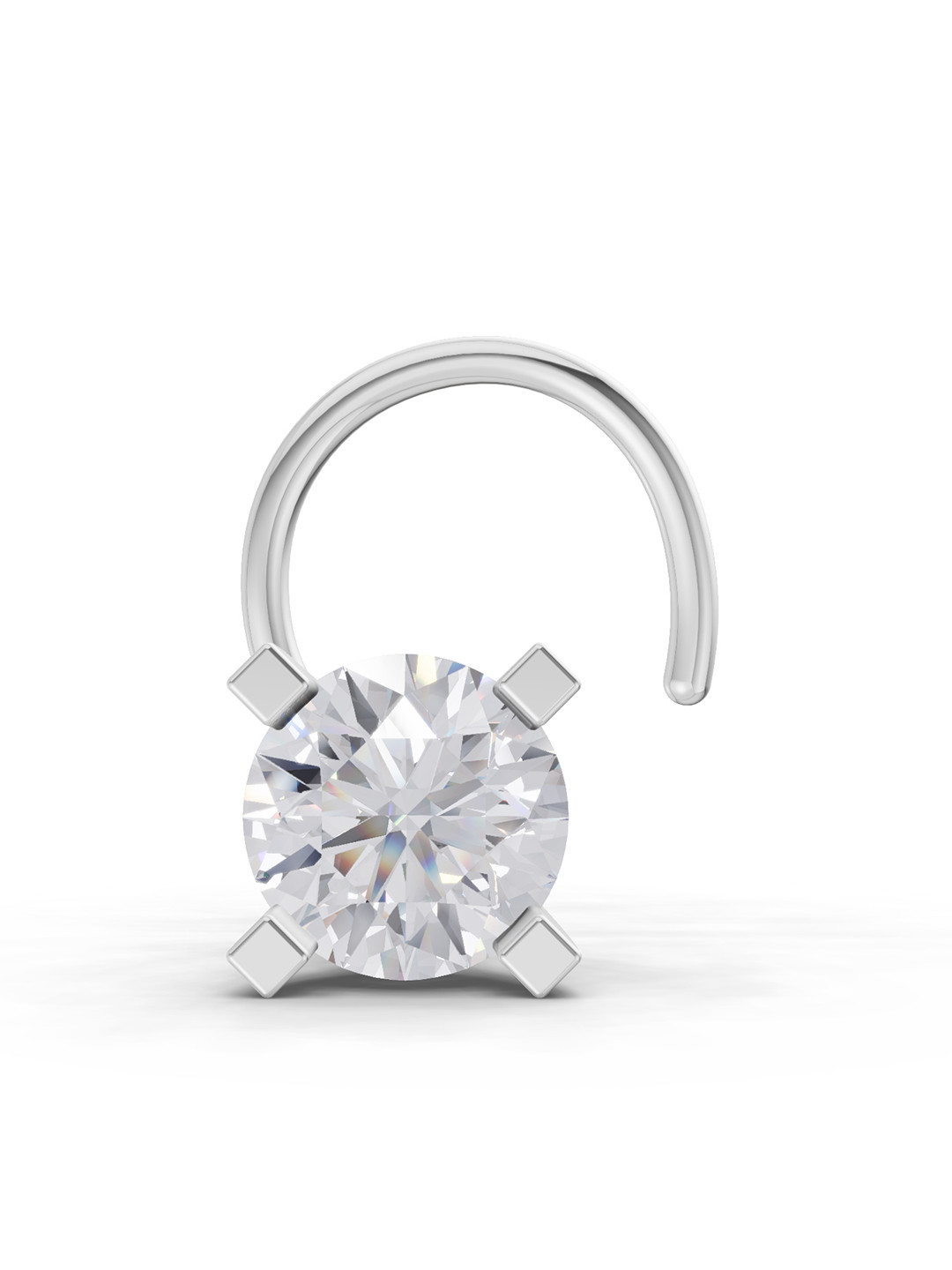 Sparkles  Women 14 Kt Hallmarked Gold Lab Grown 0.21 CT Diamond Nosepin 0.25 gm