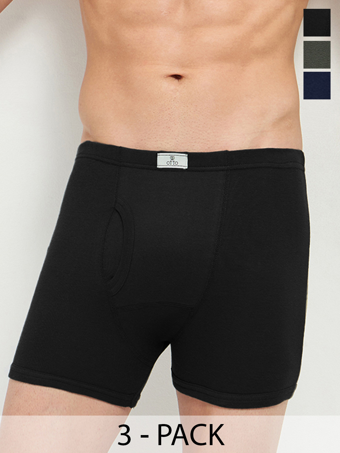 OTTO Essentials Men Pack Of 3 Trunk Budzo Assorted Colours OC1216066 x3