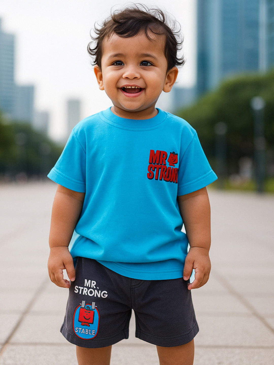 Nap Chief Infants Unisex Mr Men Little Miss Printed Pure Cotton T-shirt With Shorts