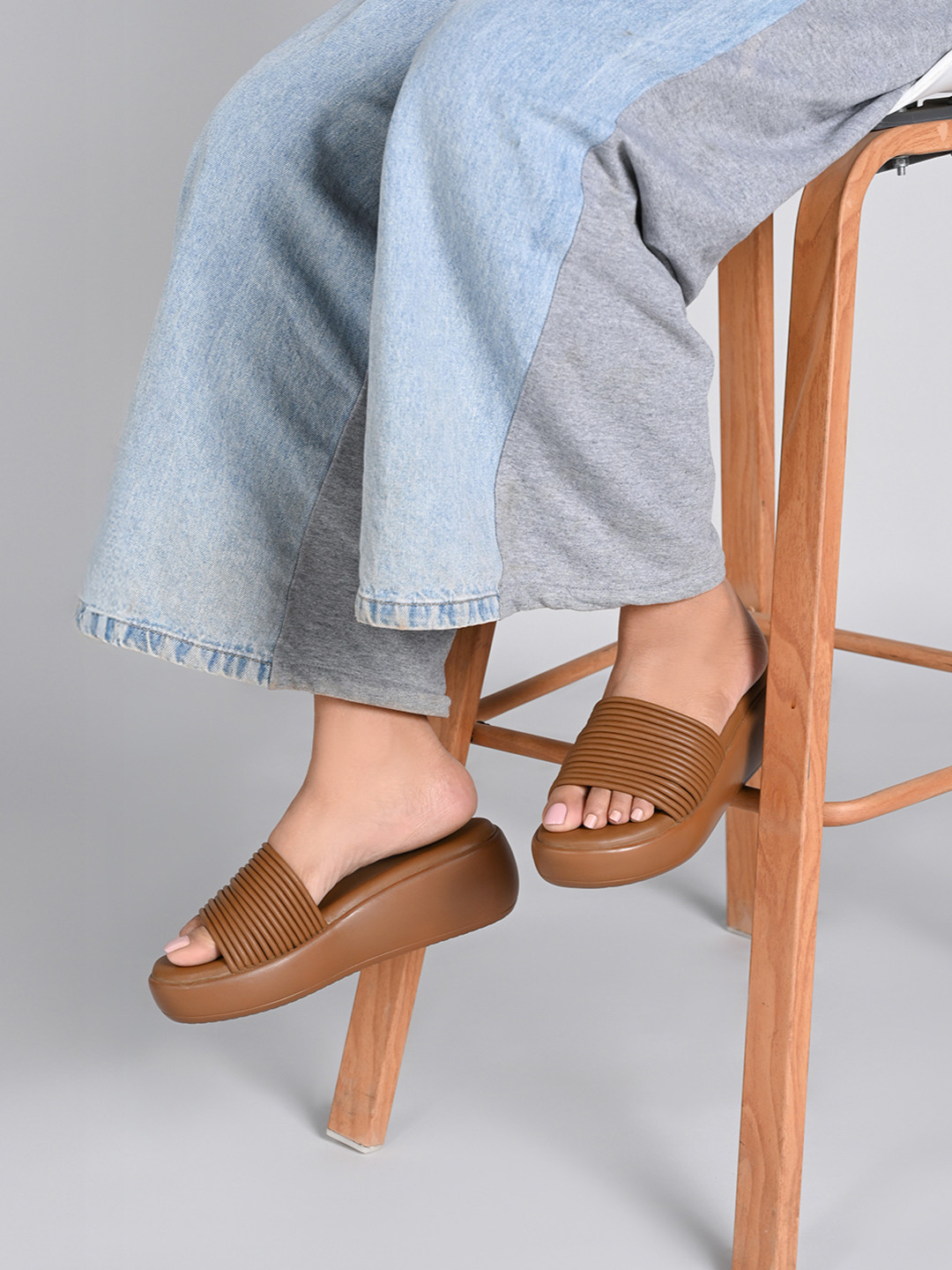 CAI Women Multi Strapped Platform Pumps