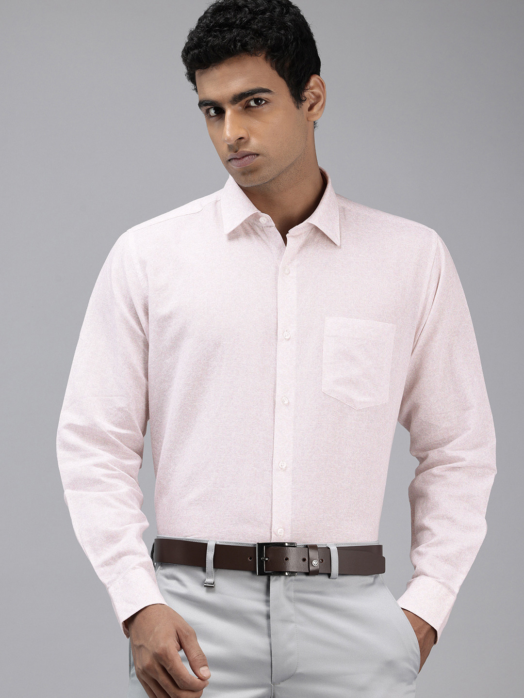 Van Heusen Custom Printed Linen Cotton Formal Shirt