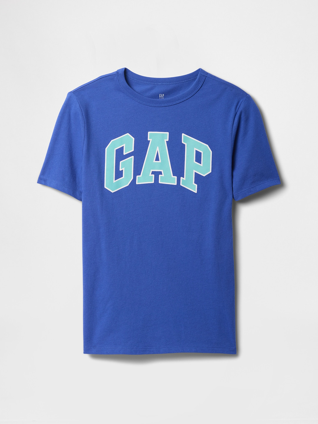 GAP Boys Logo Printed Round Neck Short Sleeves Pure Cotton Relaxed Fit Casual T-Shirt