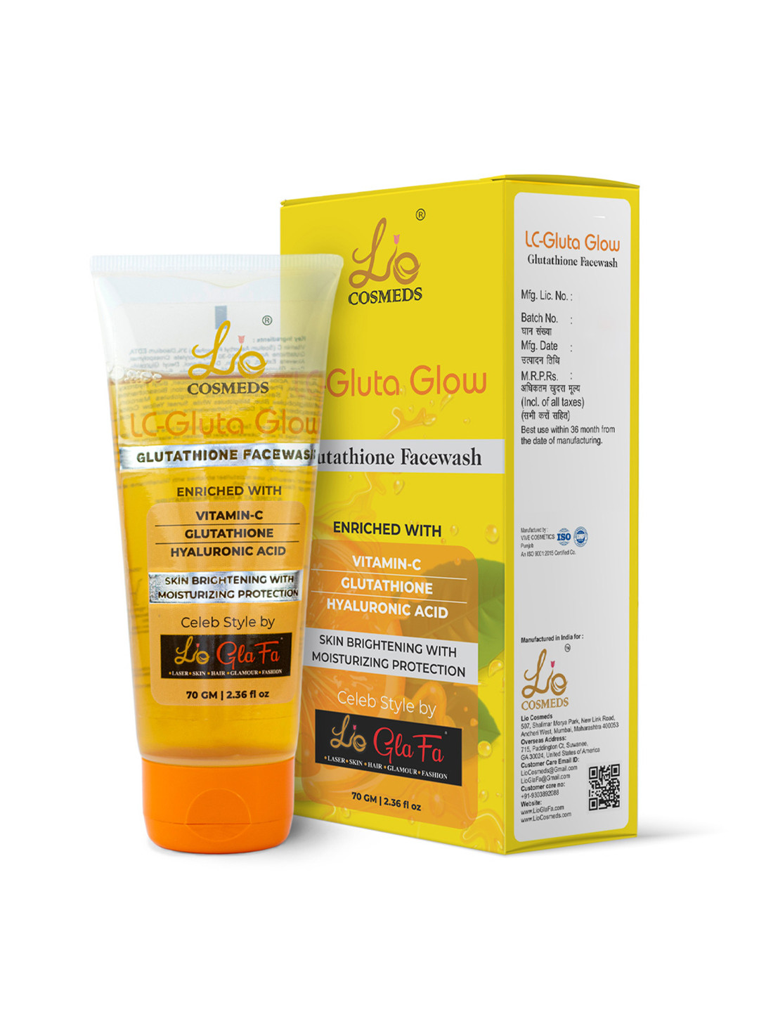 Lio Cosmeds Gluta Glow Glutathione Face Wash- 70 g