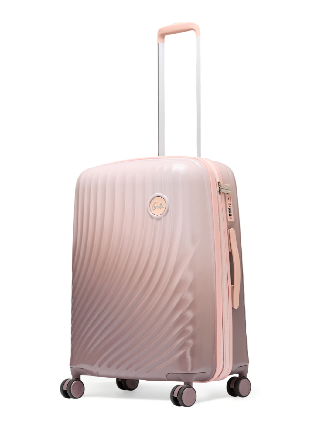 Genie Scarlett Textured Hard-Sided Medium Trolley Bag