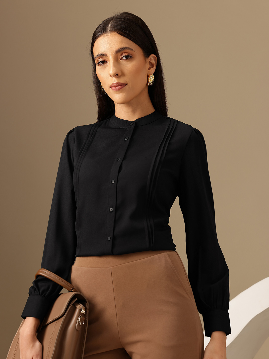 Chemistry Mandarin Collar Top