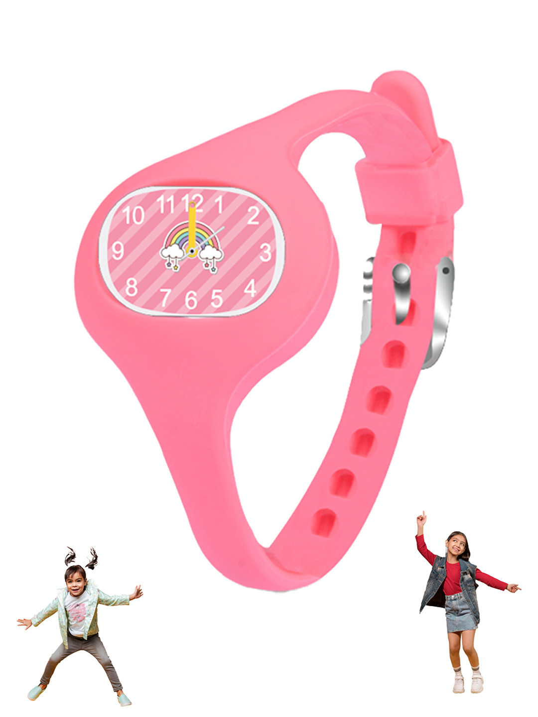 Spiky Kids Printed Dial & Straps Analogue Watch ALIEN_C2_Pnk