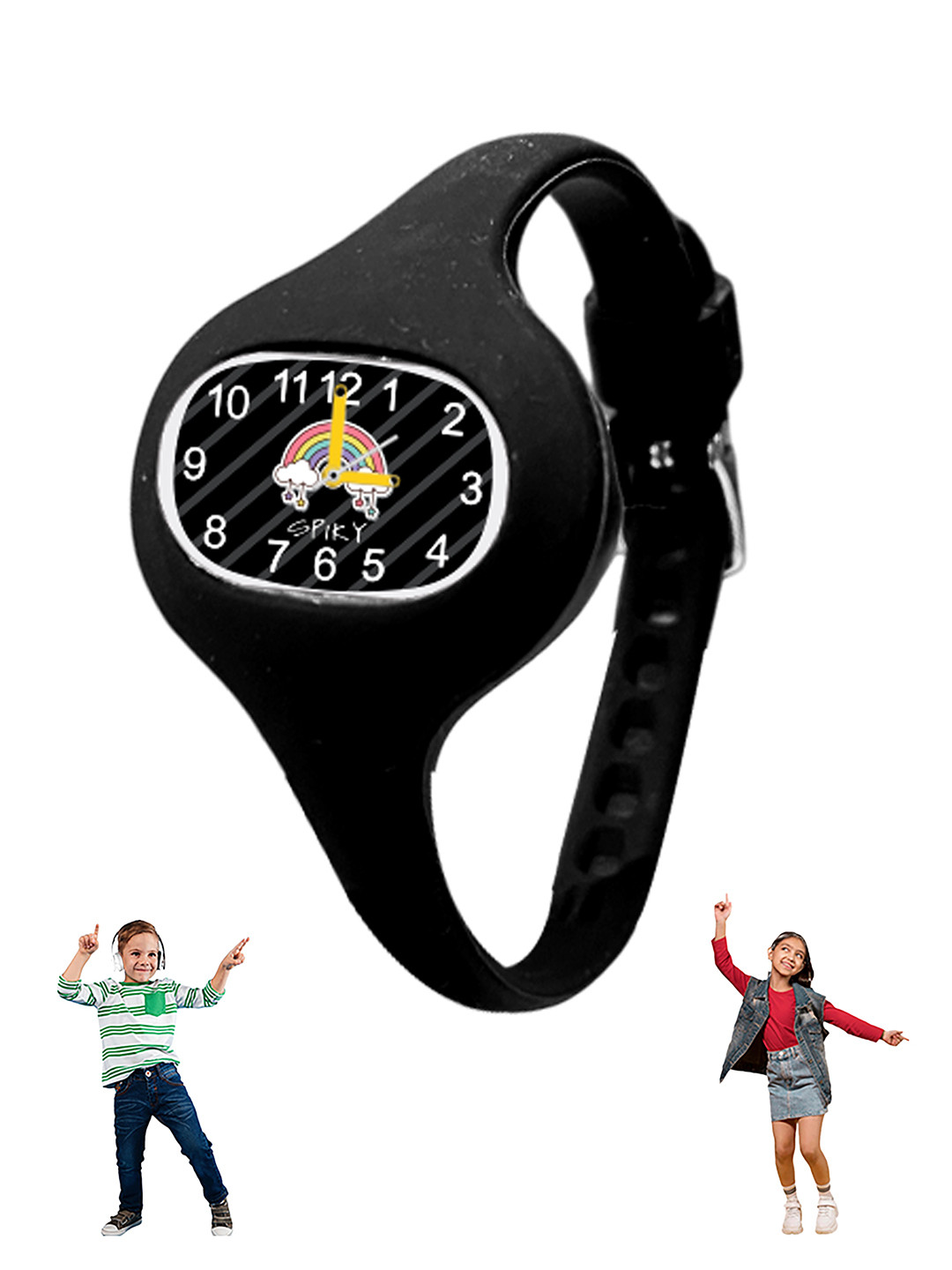 Spiky Kids Printed Oval Tang Regular Analogue Watch