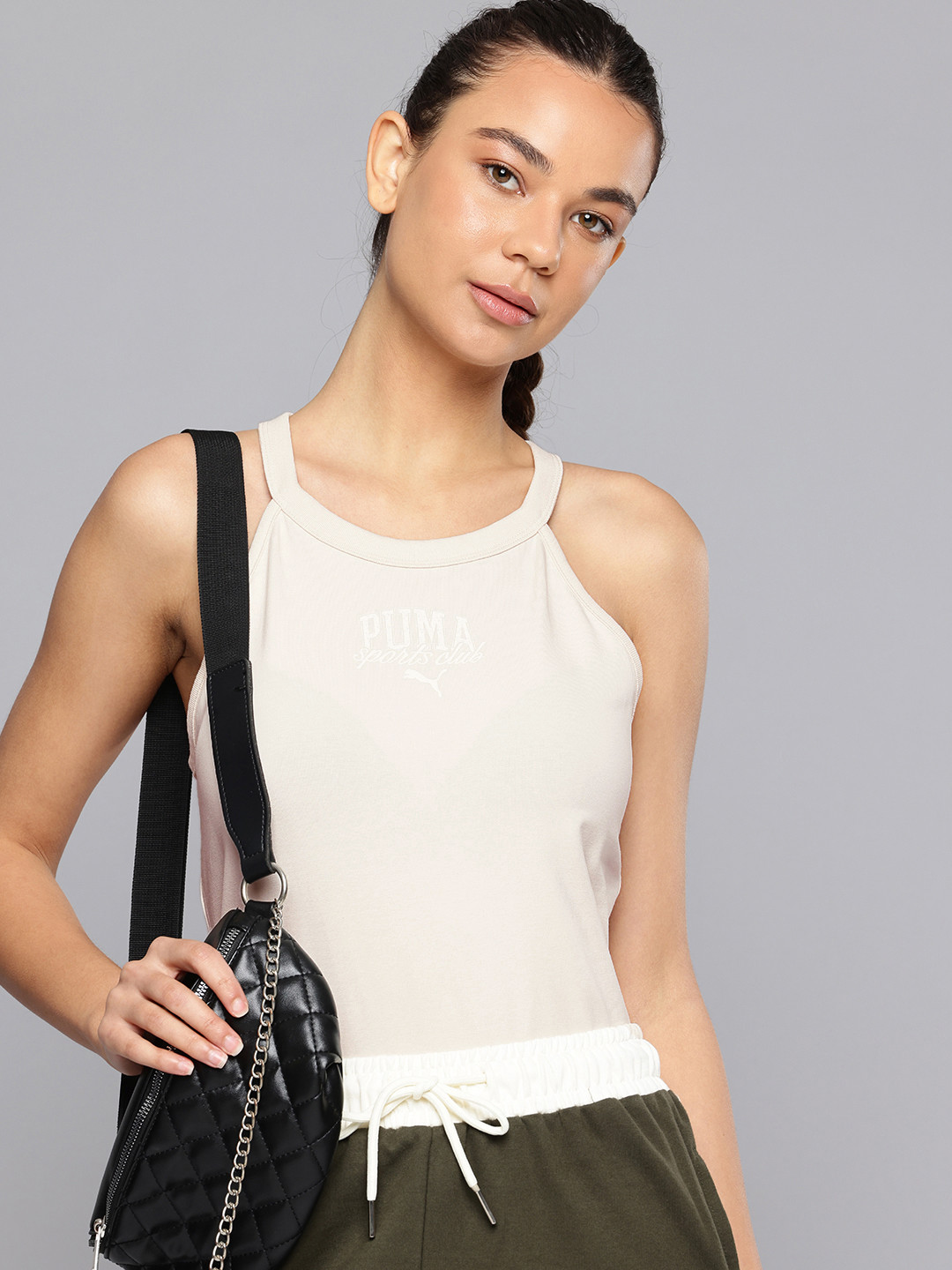 Puma Class Brand Logo Printed Slim Fit Tank Top