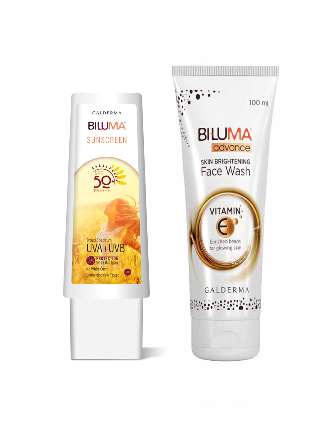 BI-LUMA Set of Advance Skin Brightening Face Wash 100ml & SPF50+ Sunscreen 50ml