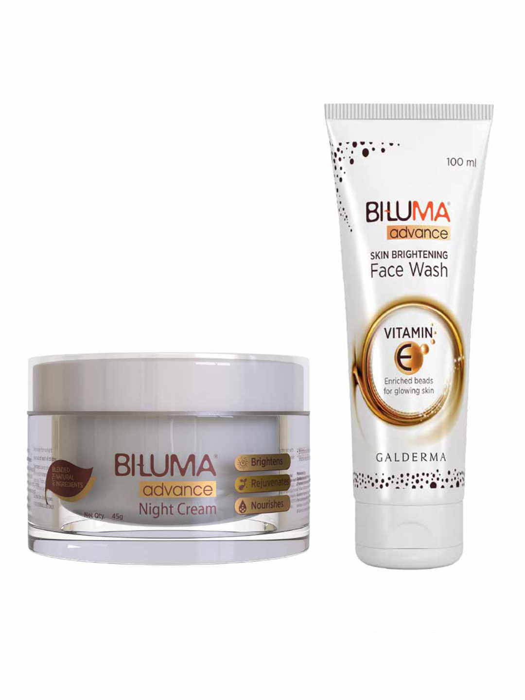 BI-LUMA Set of Advance Skin Brightening Face Wash 100ml & Night Cream 45g
