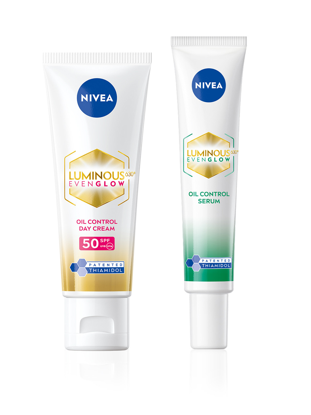 Nivea Set of Luminous Even Glow Oil Control SPF50 Day Cream 40ml & Serum 40ml