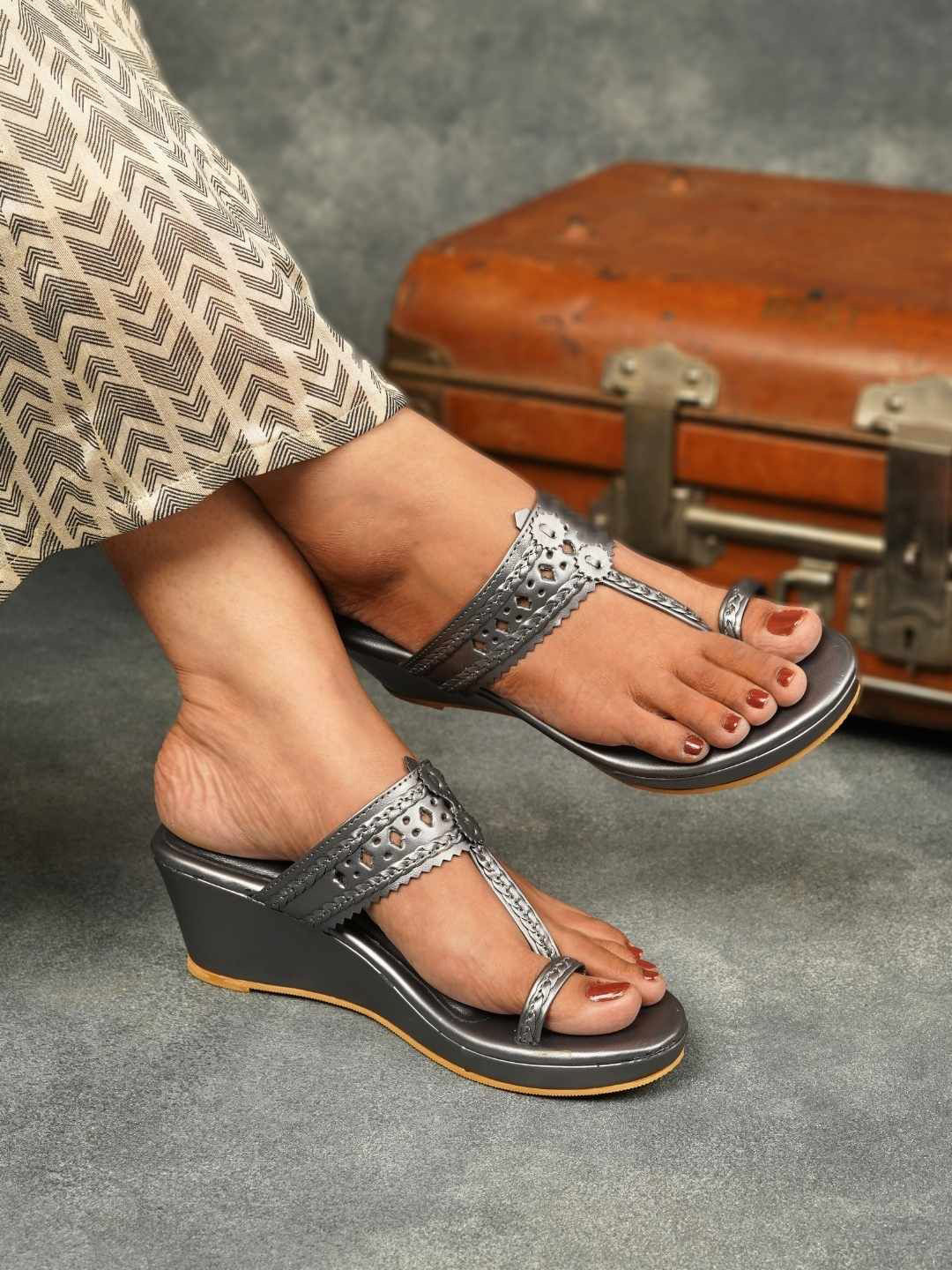 THE MADRAS TRUNK Wedge Pumps with Buckles