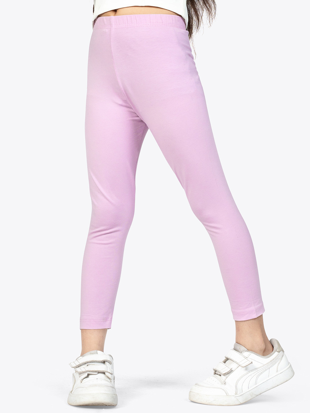 ariel Girls Regular Fit Cotton Ankle Length Leggings