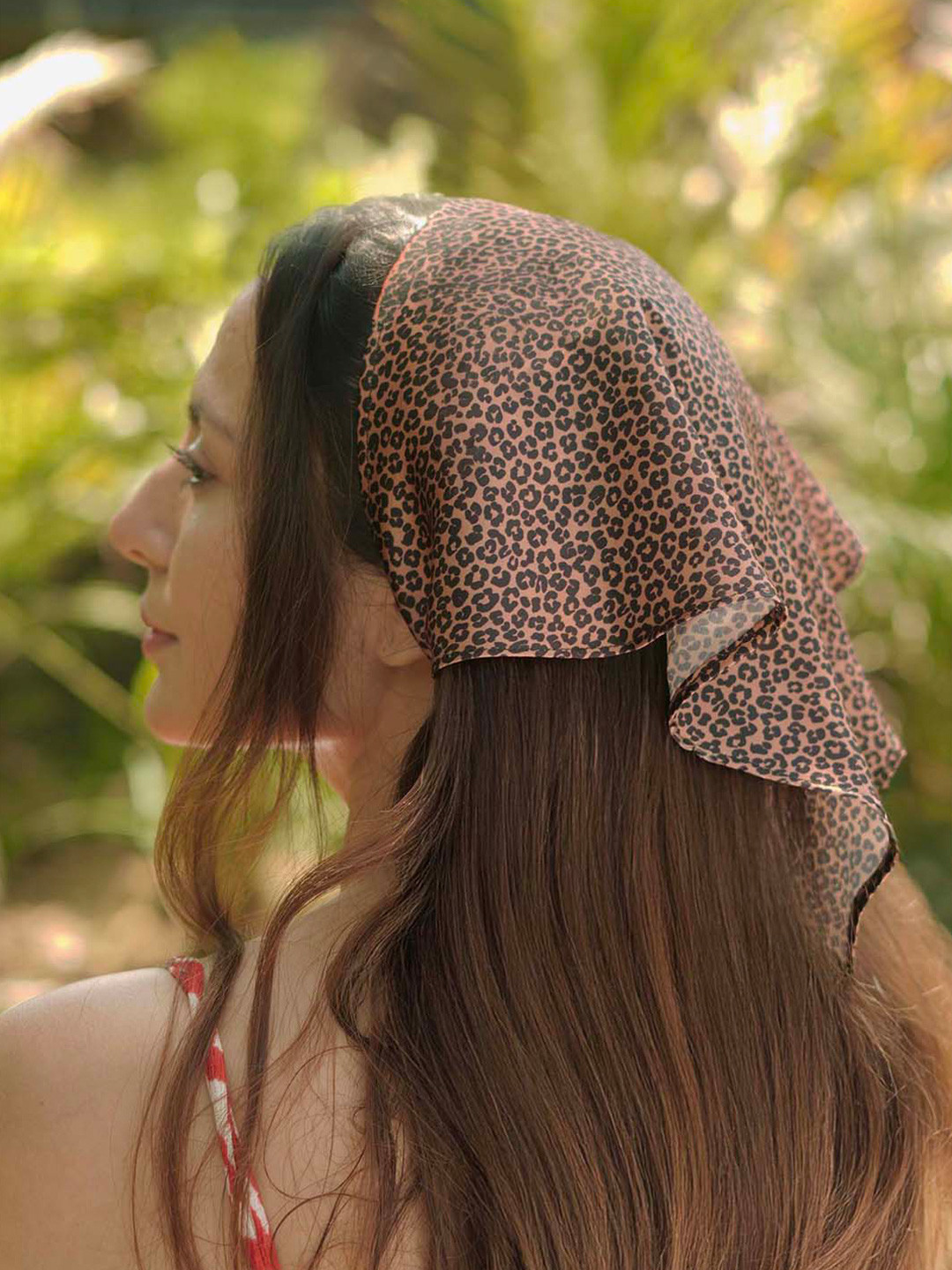 Hair Drama Co. Women Leopard Print Elastic Bandana Head Warp Scarves
