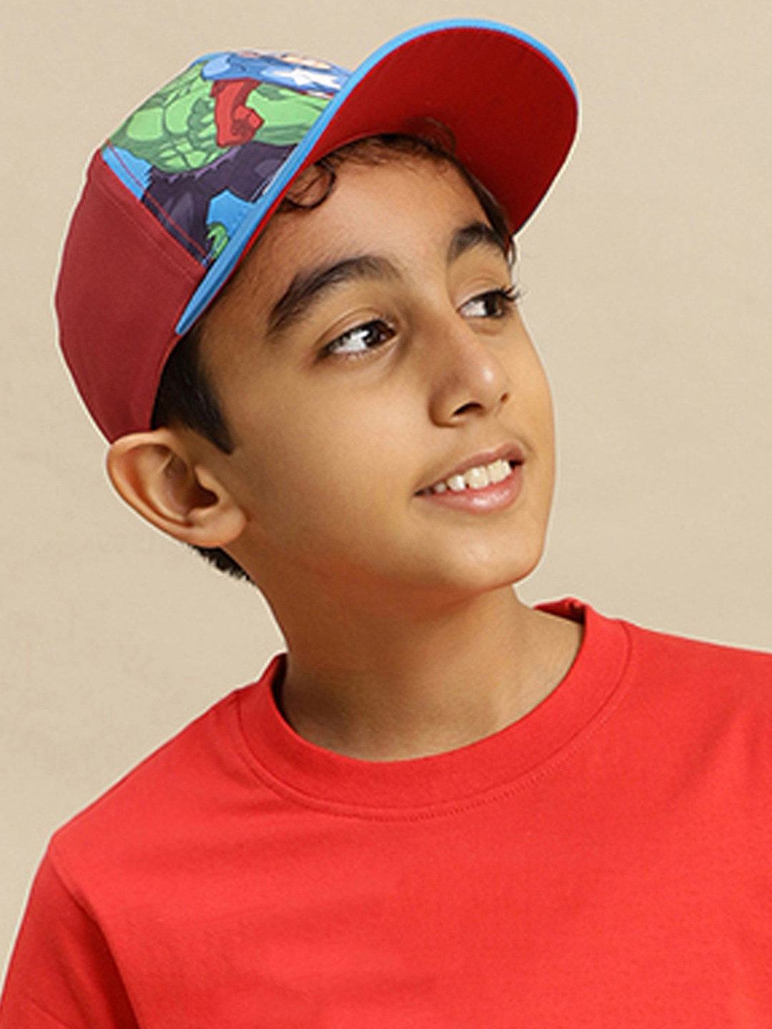 Kids Ville Boys Captain America Printed Baseball Cap