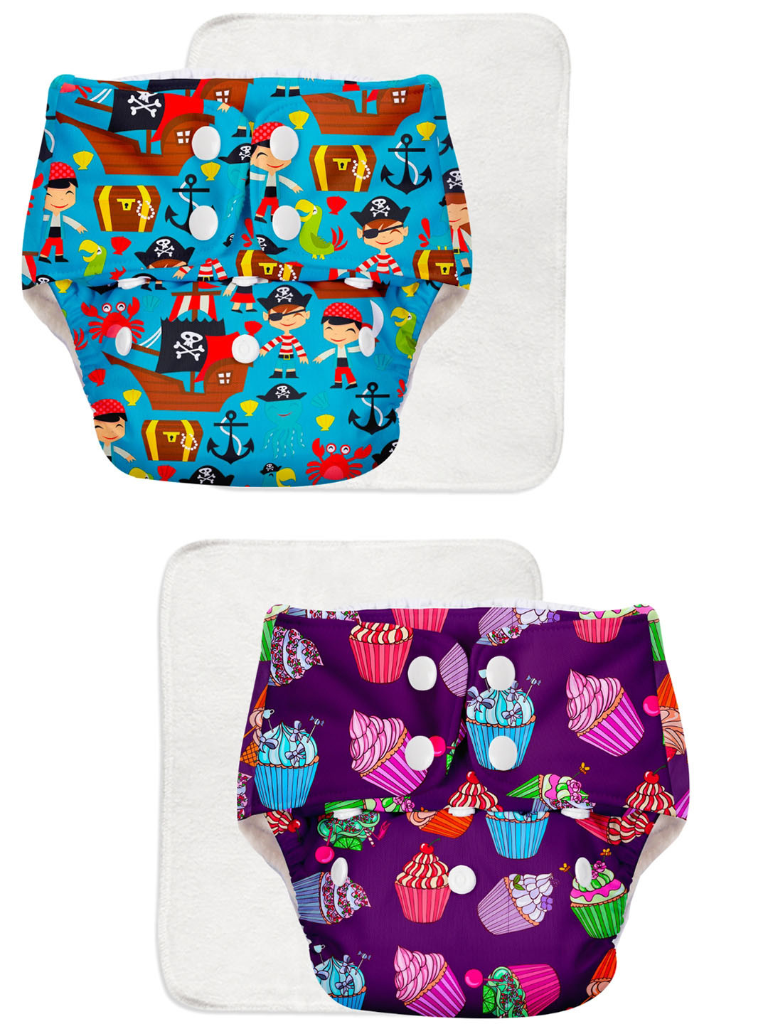 SuperBottoms Basic Set Of 2 Reusable Cloth Diapers
