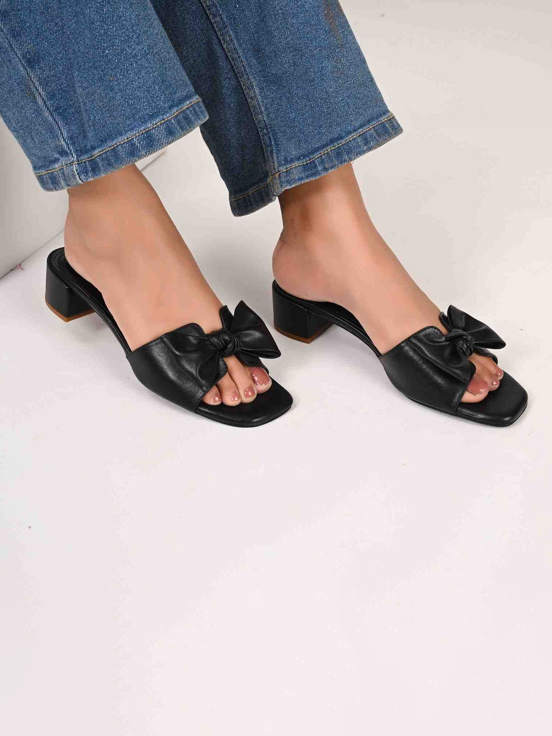 San Marino by Shoe Bank Women Solid Open Toe Party Block Sandals