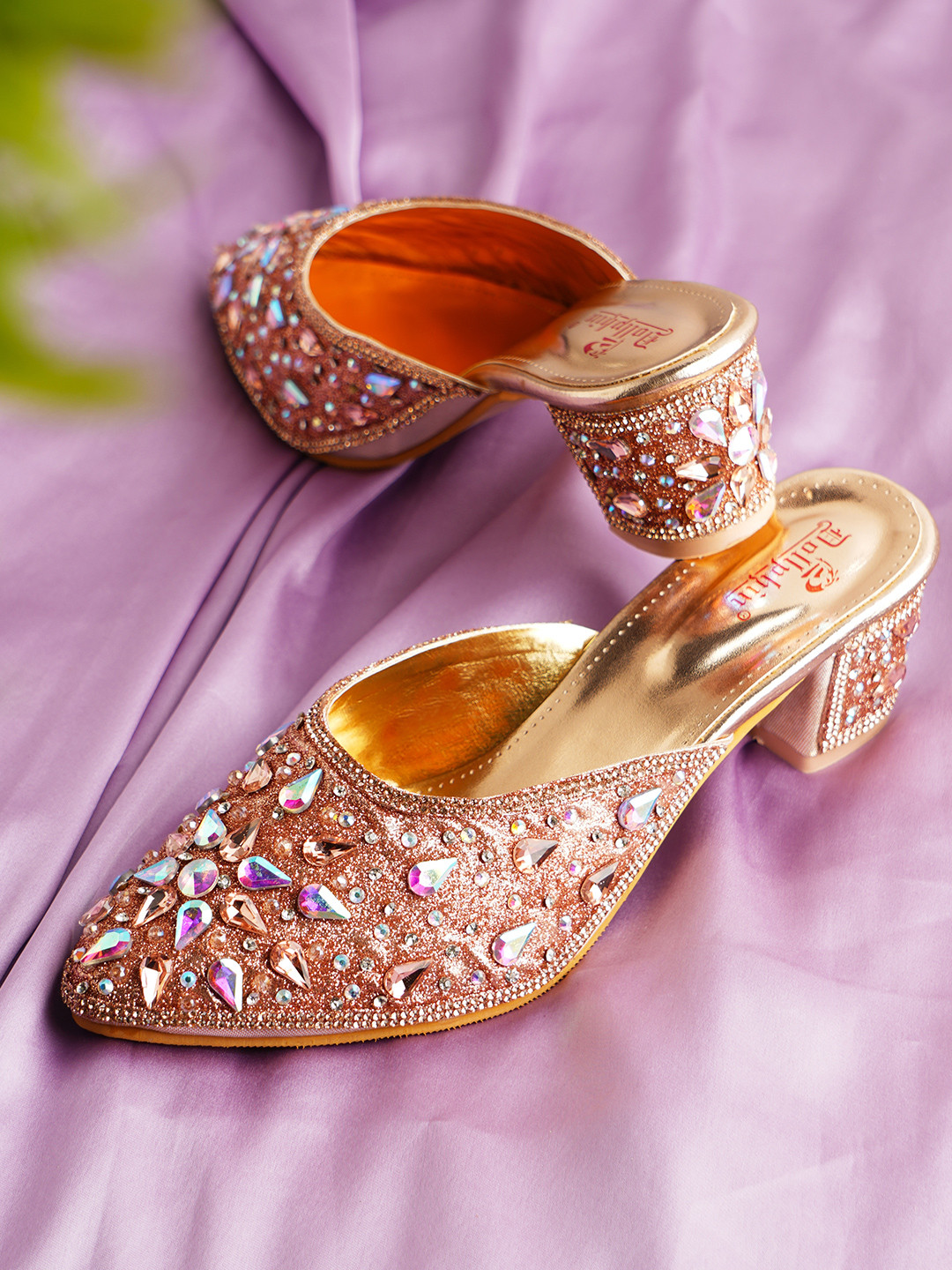 Dollphin Embellished PU Party Stiletto Pumps