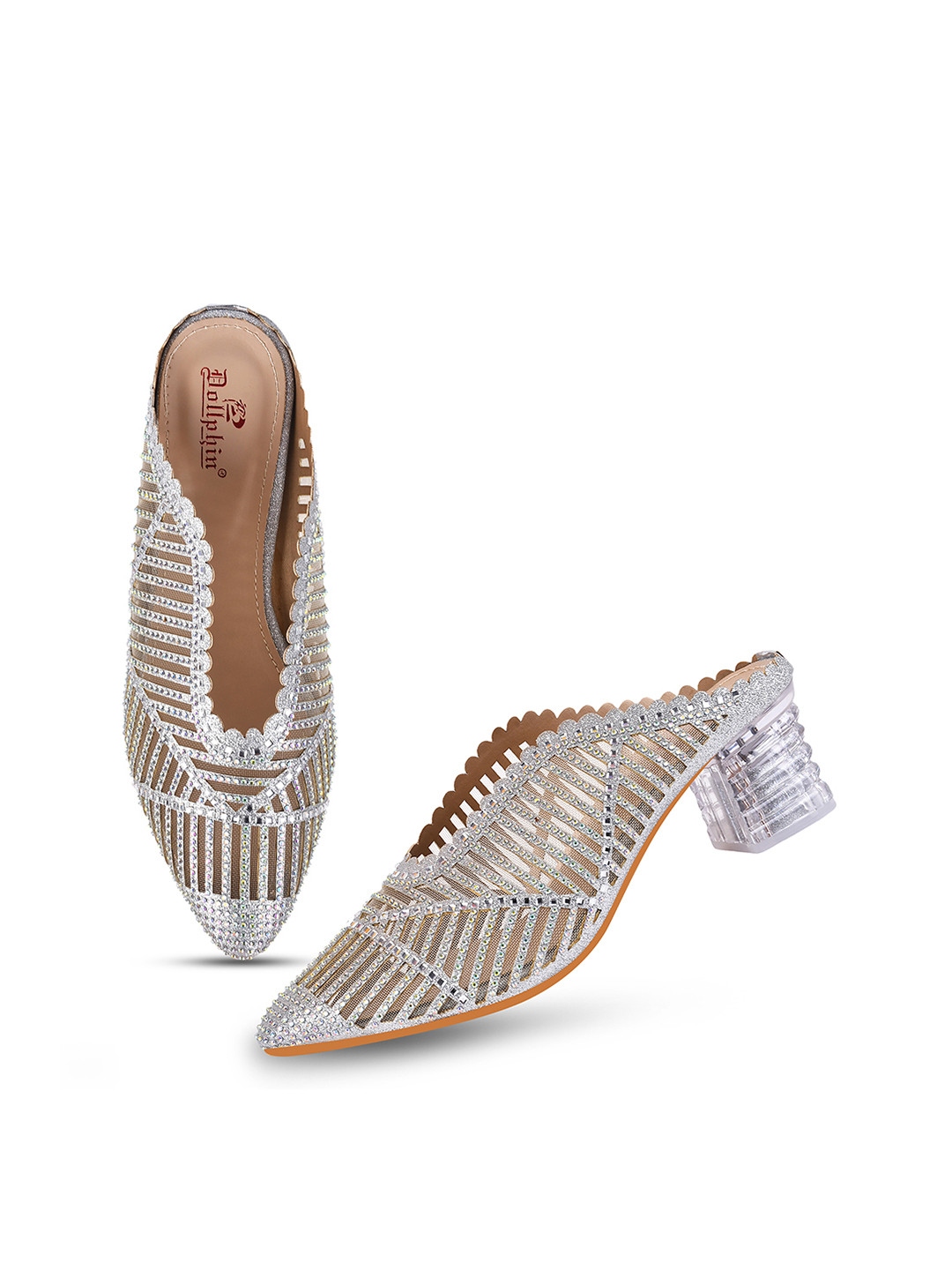 Dollphin Women Silver Heels