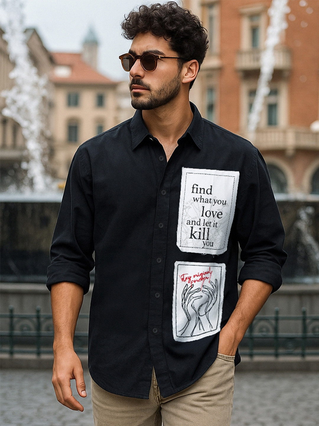 Bewakoof Men Stay Original Graphic Printed Oversized Shirt