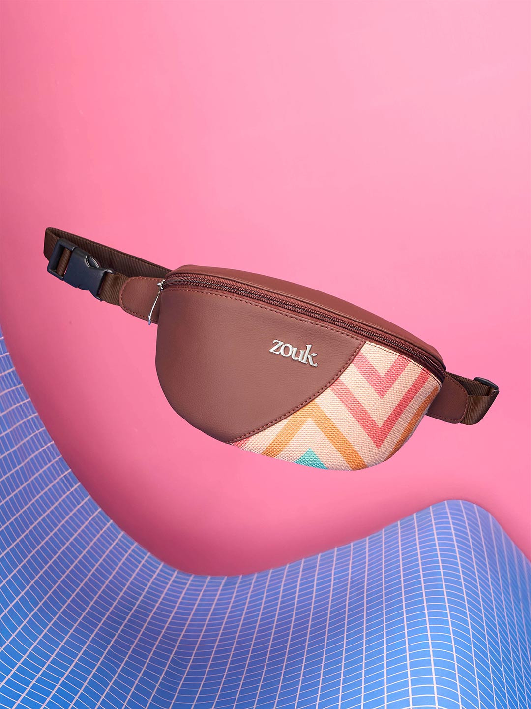 Alt by Zouk  Freya WavBeach Textured Water Resistant Vegan Leather Waist Pouch