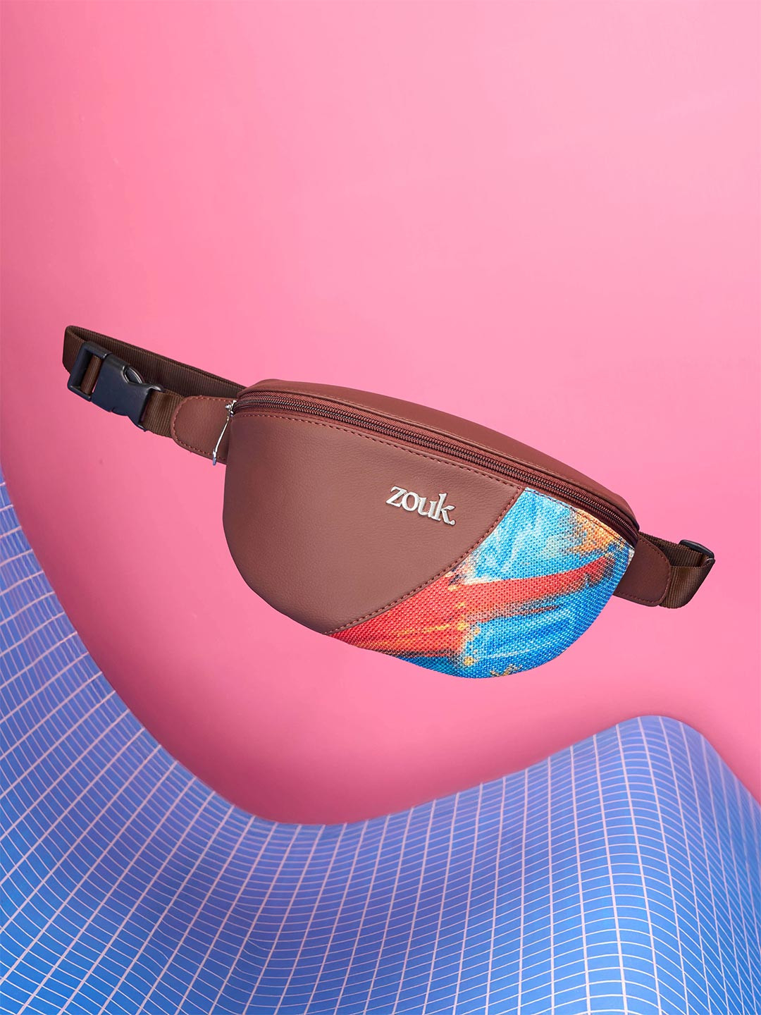 Alt by Zouk  Abstract Amaze Printed Leather Waist Pouch