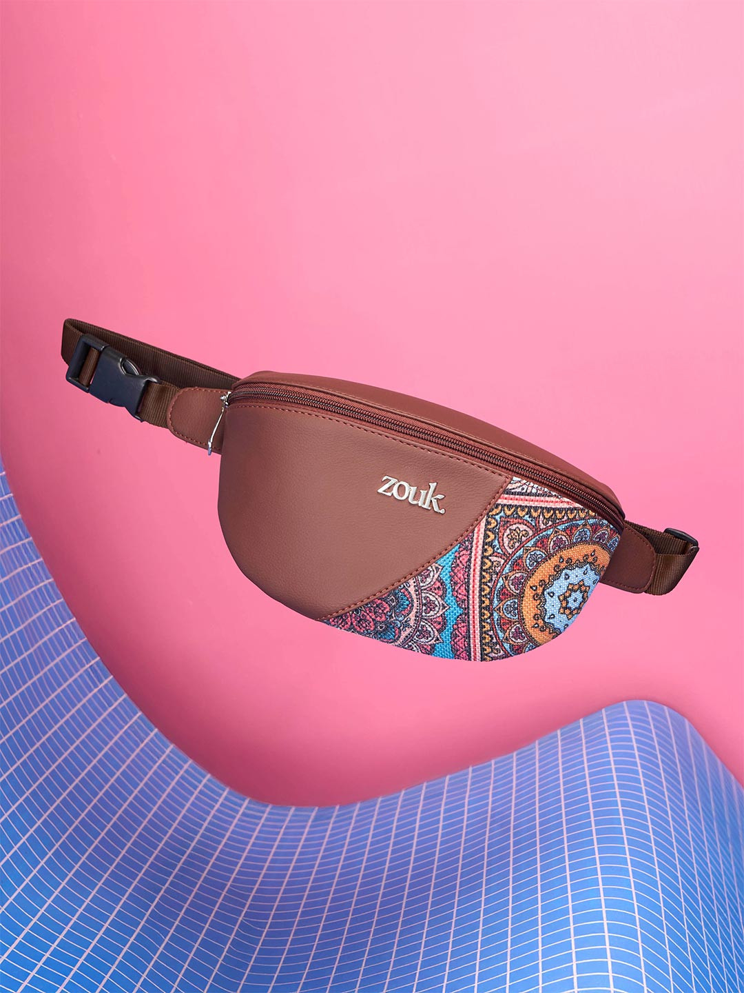 Alt by Zouk  Women Mandala Printed Leather Waist Pouch