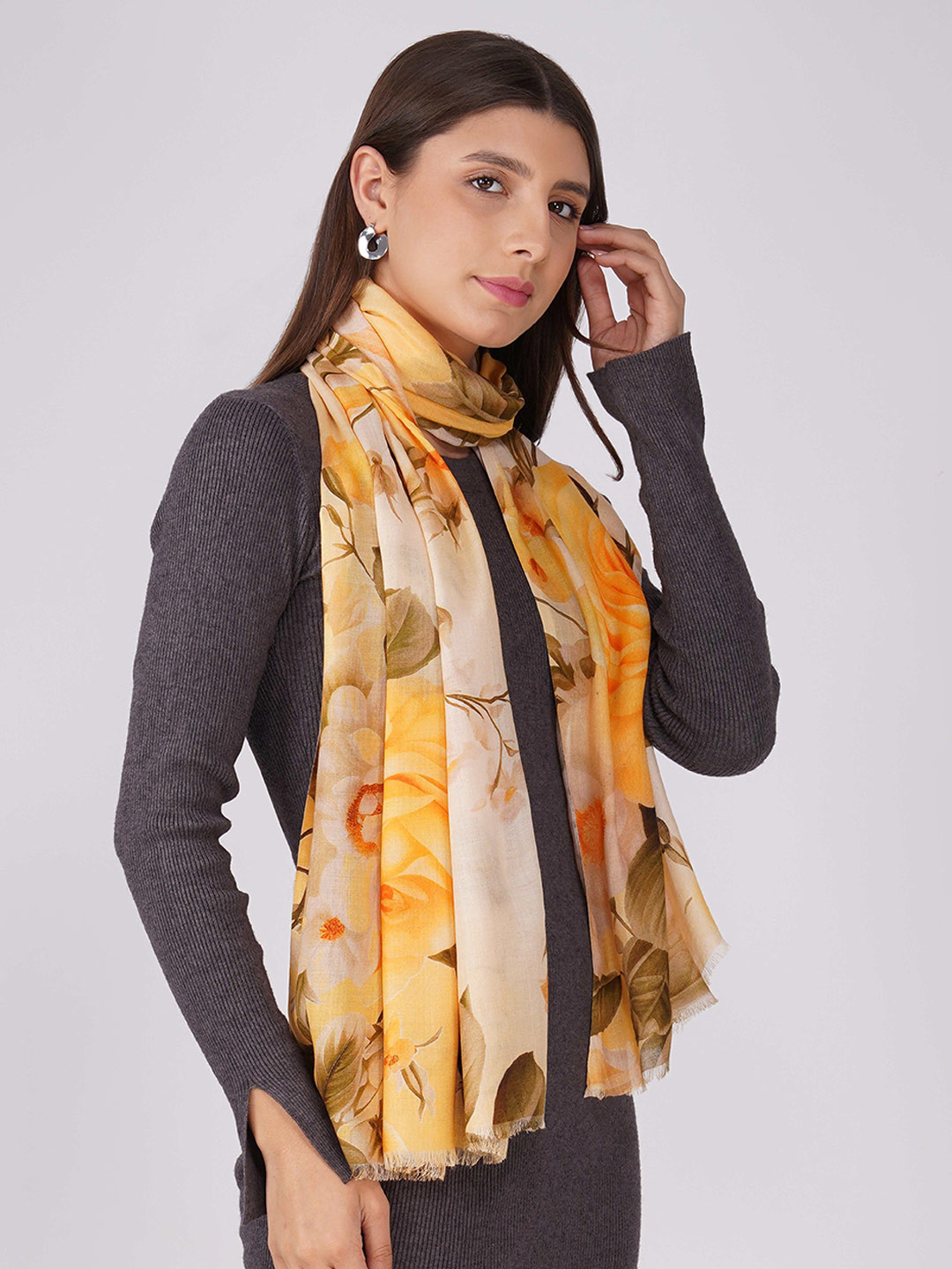 all about you Women Floral Printed Modal Stoles