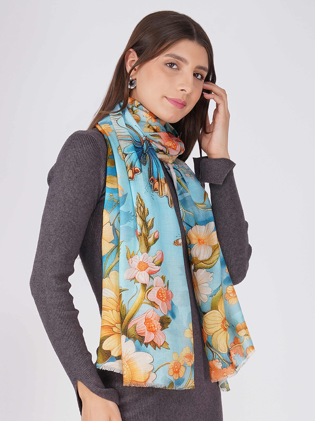 all about you Women Foral Printed Stole