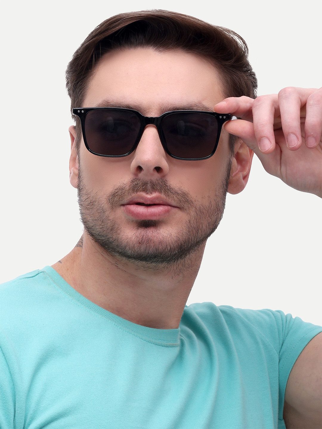 HAMILTANO WINSTON Men Wayfarer Uv Protected Sunglasses Dark Brown