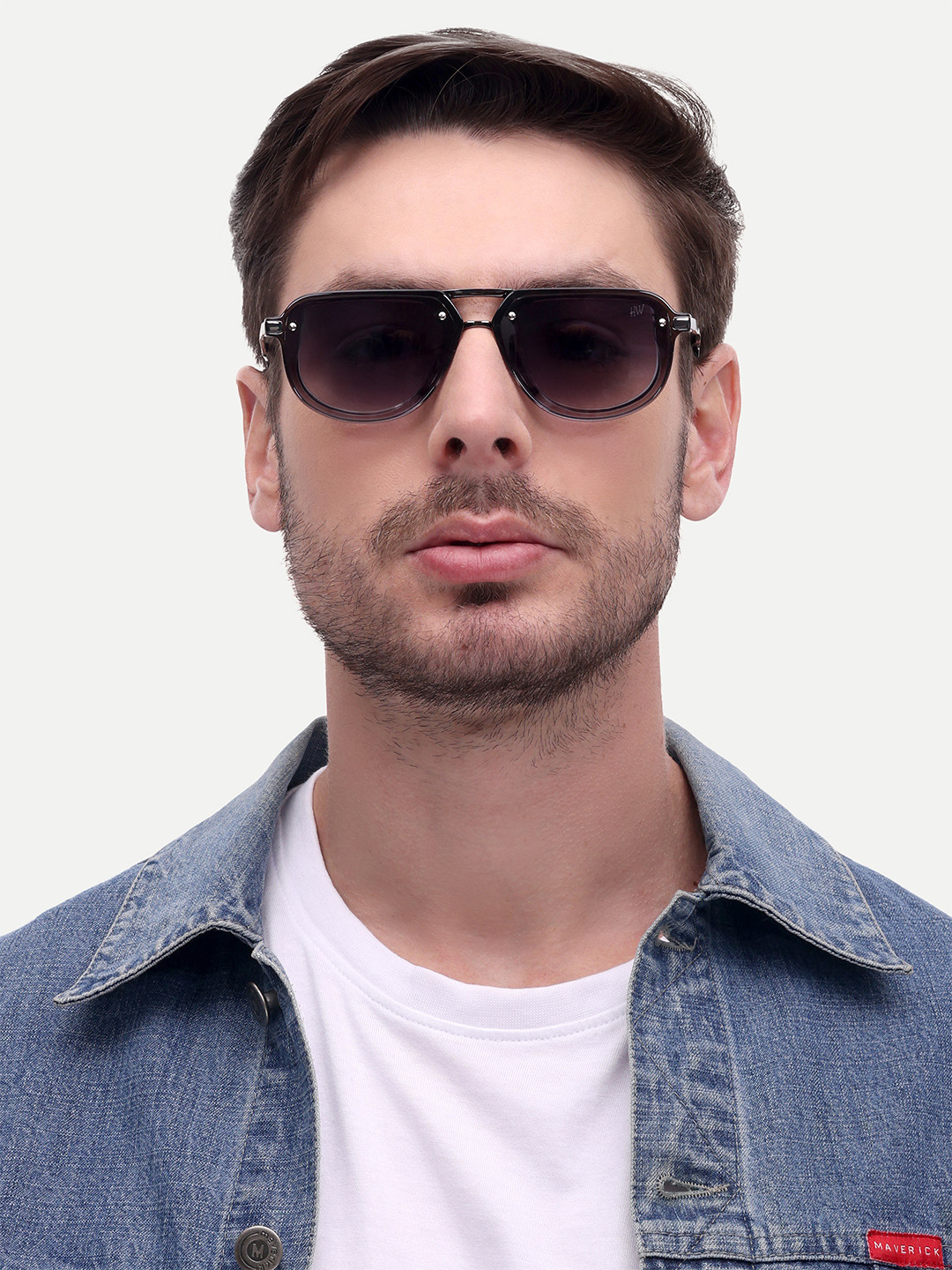 HAMILTANO WINSTON Men Wayfarer Uv Protected Sunglasses Light Black